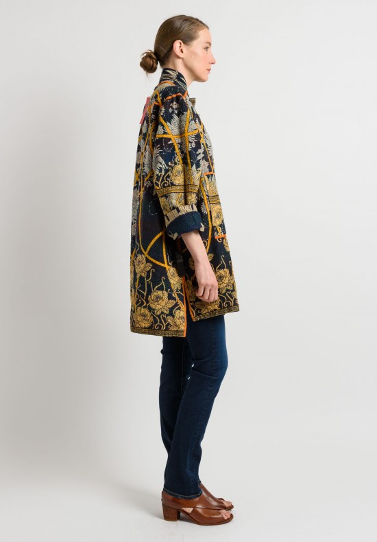 Mieko Mintz Reversible Shirt Jacket in Navy/Natural