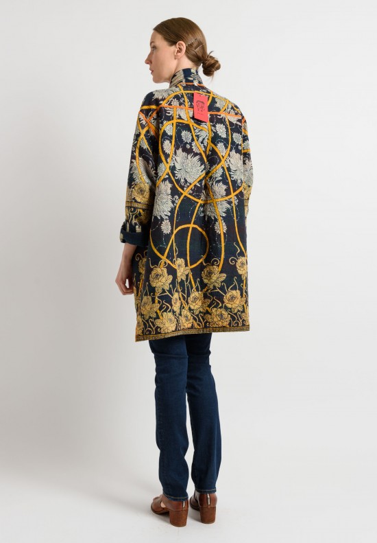 Mieko Mintz Reversible Shirt Jacket in Navy/Natural