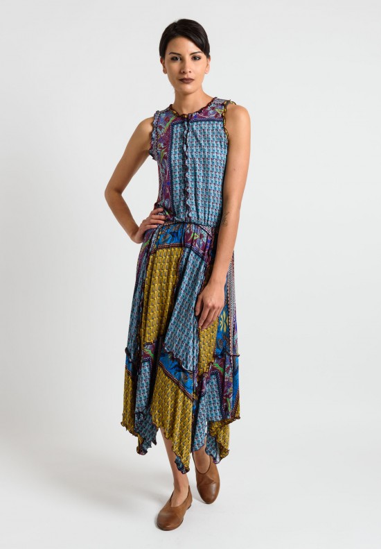 Etro Sleeveless Dress in Blue/Gold | Santa Fe Dry Goods . Workshop ...