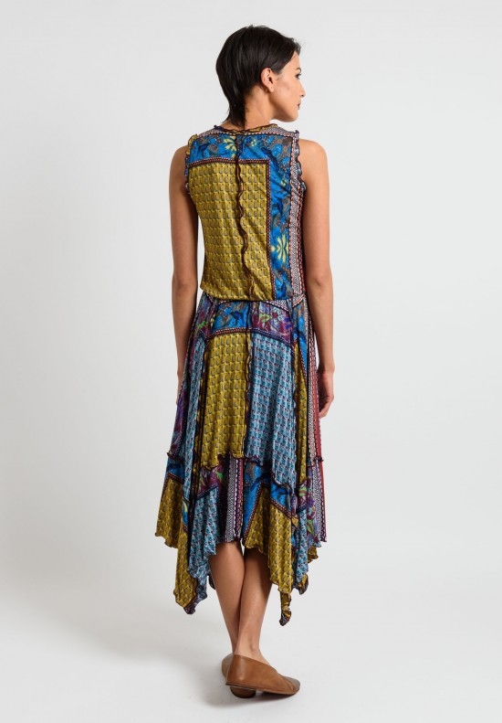 Etro Sleeveless Dress in Blue/Gold | Santa Fe Dry Goods . Workshop ...