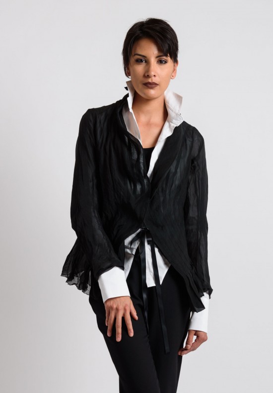 Marc Le Bihan Sheer Jacket in Black	