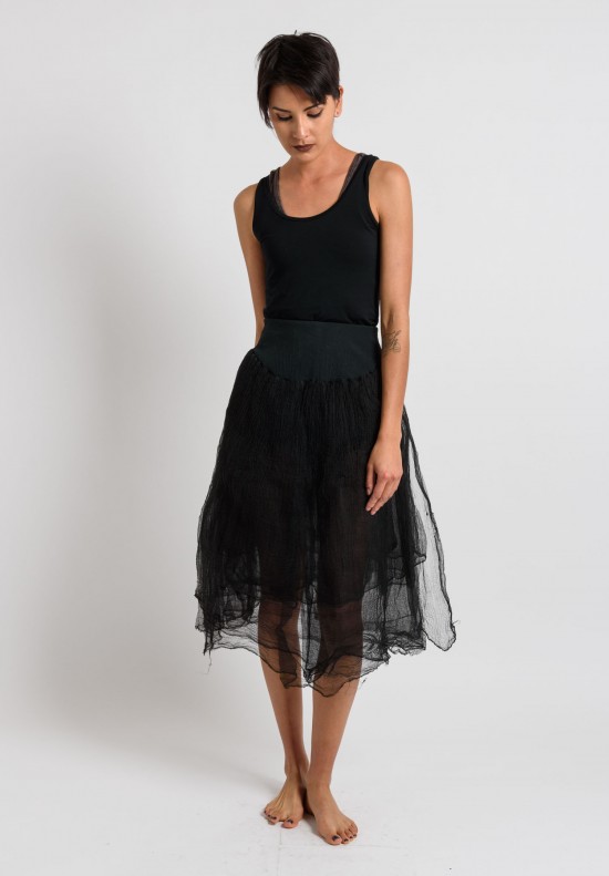 Marc Le Bihan Layered Skirt in Black	