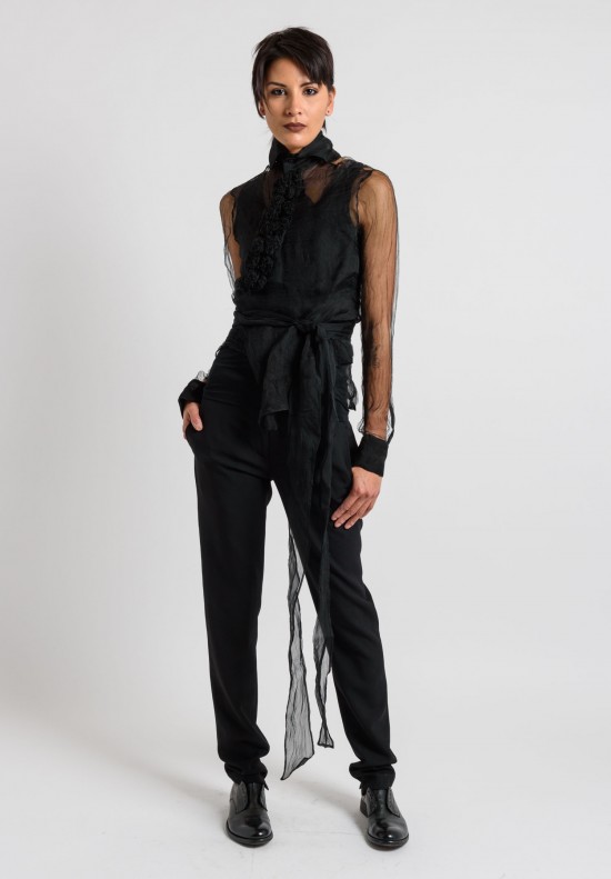 Marc Le Bihan Sheer Wrap in Black	