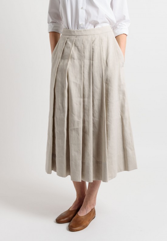 Pauw Pleated Skirt in Beige	