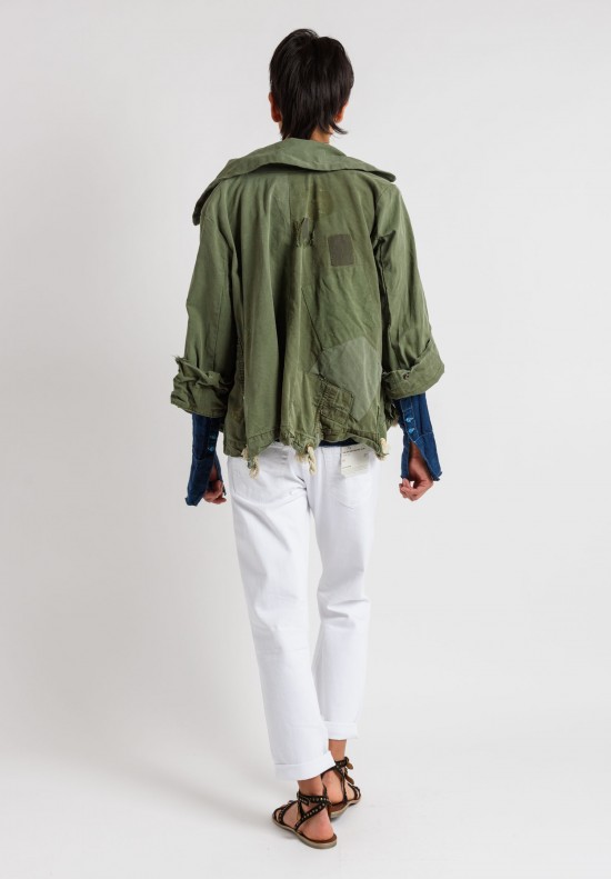Greg Lauren Army Tent Jacket in Army Green	