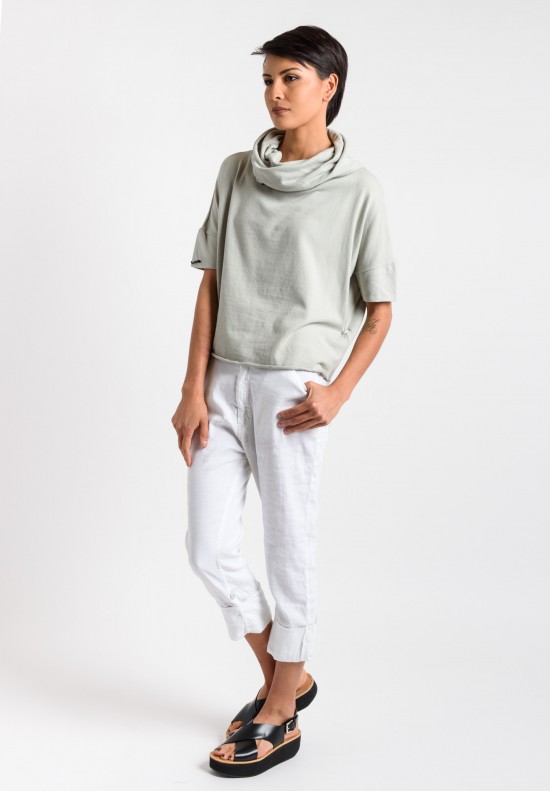 Album di Famiglia Cowl Neck Top in Light Sage	
