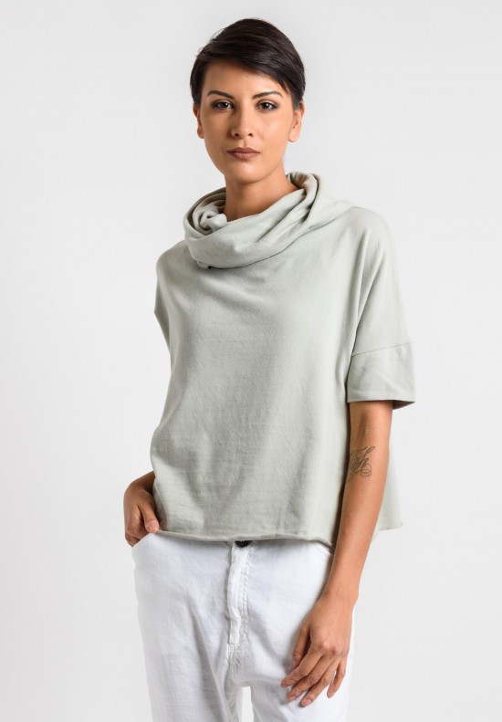 Album di Famiglia Cowl Neck Top in Light Sage	