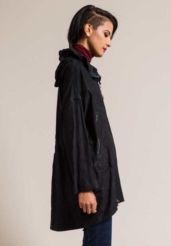 	Isaac Sellam Experience Custom Leather Parka in Black