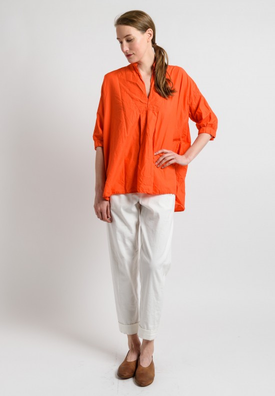 Daniela Gregis Cotton Oversized Top in Orange	