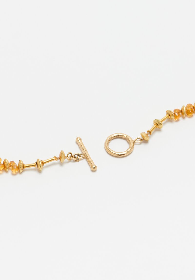 Greig Porter 18K, Long Mandarin Garnet Necklace