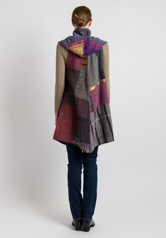 Mieko Mintz Reversible Hooded Vest in Purple	