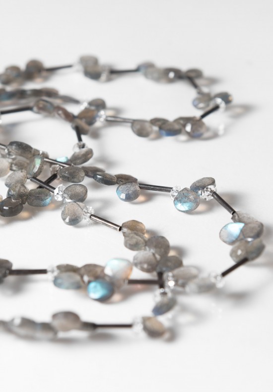 Greig Porter Herkimer Diamond Quartz And Labradorite Necklace Santa Fe Dry Goods Workshop 5731