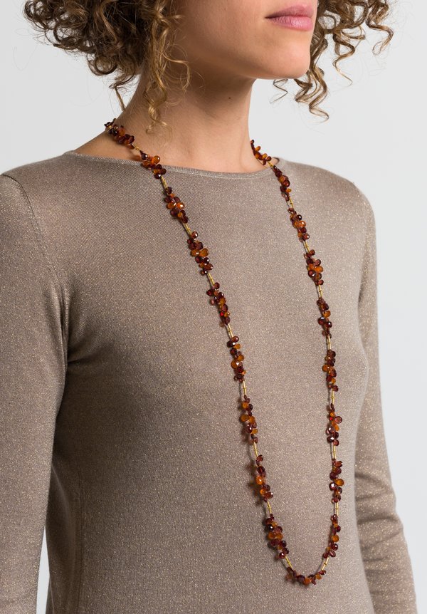 Greig Porter Garnet, Carnelian & Fire Opal Necklace