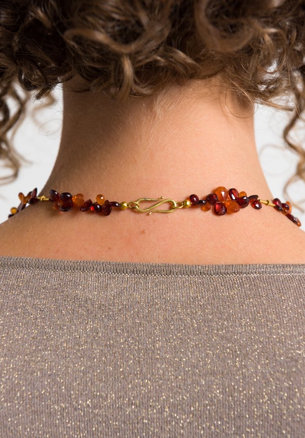 Greig Porter Garnet, Carnelian & Fire Opal Necklace