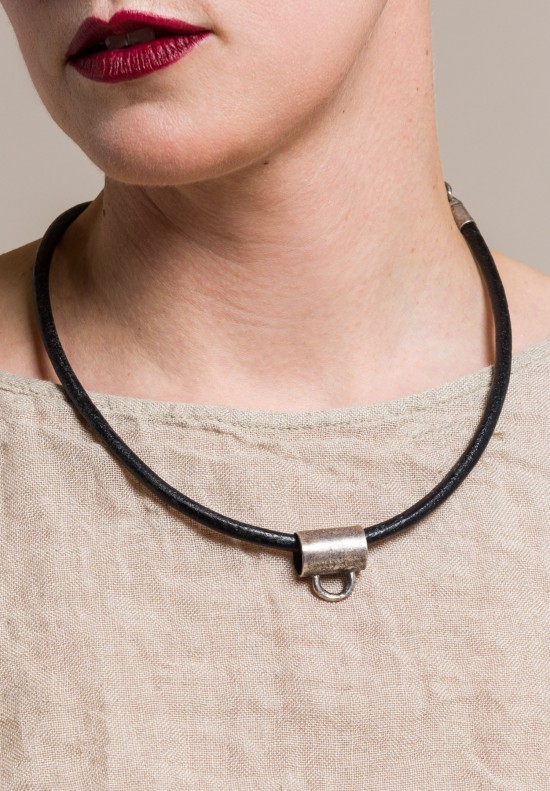 Holly Masterson Leather & Bail Necklace	