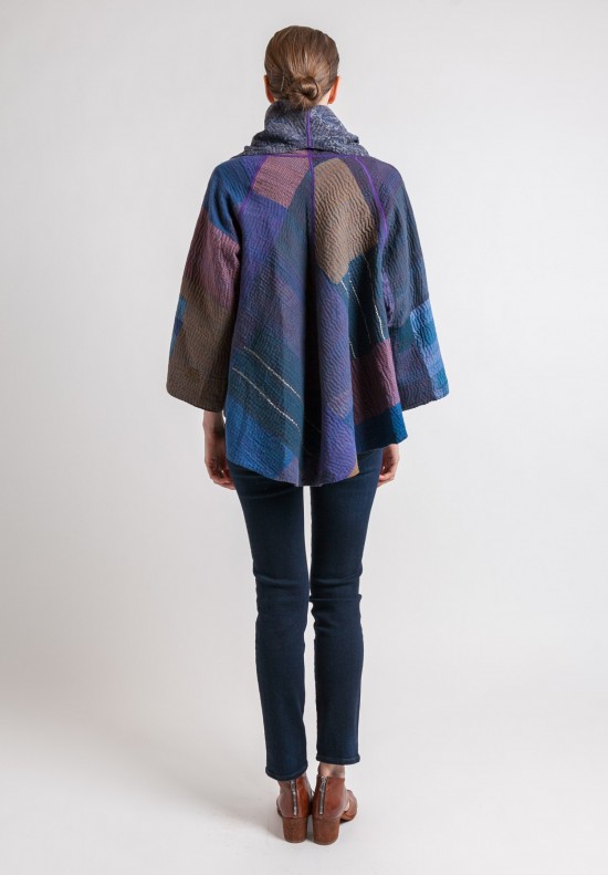 Mieko Mintz Reversible Patch Circular Jacket in Indigo | Santa Fe Dry ...