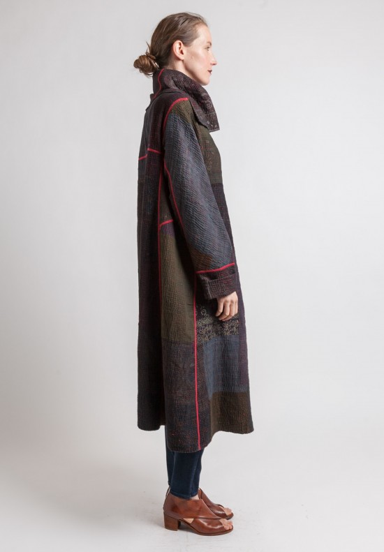 Mieko Mintz Reversible Extra Long A-Line Jacket in Black