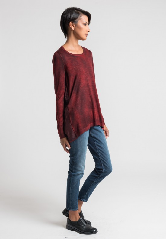 Avant Toi Light Sweater with Silk Back in Red | Santa Fe Dry Goods ...