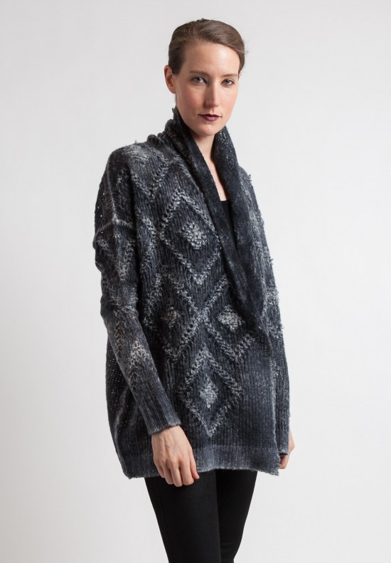 Avant Toi Long Diamond Cardigan in Grey | Santa Fe Dry Goods . Workshop ...