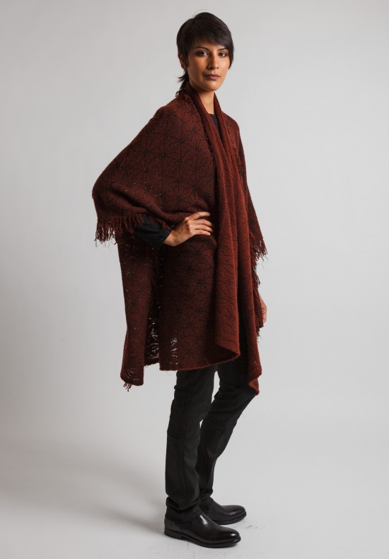 Lainey Cashmere/Silk Pancho in Red | Santa Fe Dry Goods . Workshop ...