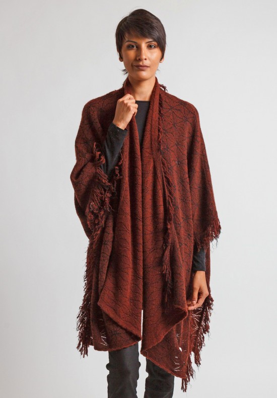 Lainey Cashmere/Silk Pancho in Red | Santa Fe Dry Goods . Workshop ...