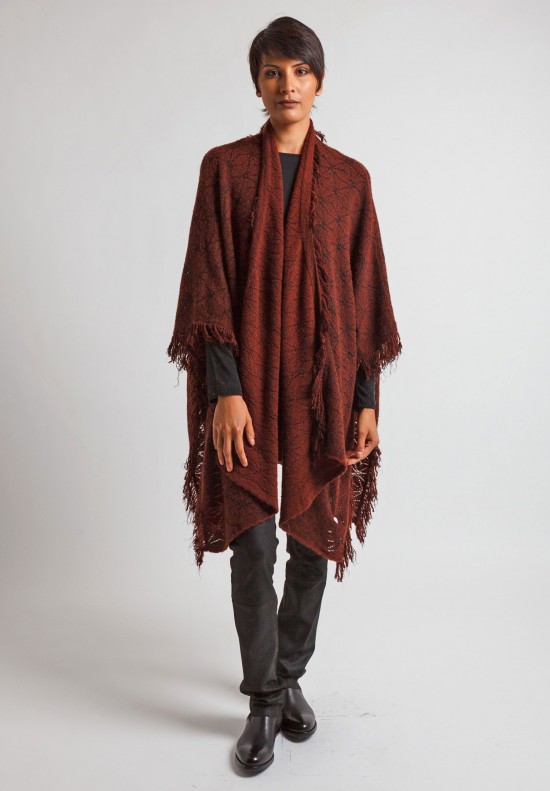 Lainey Cashmere/Silk Pancho in Red | Santa Fe Dry Goods . Workshop ...