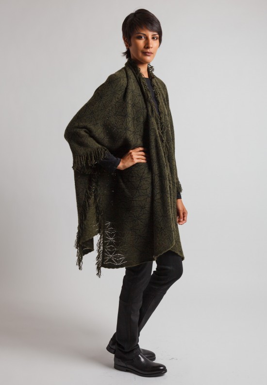 Lainey Cashmere/Silk Pancho in Fern | Santa Fe Dry Goods . Workshop ...