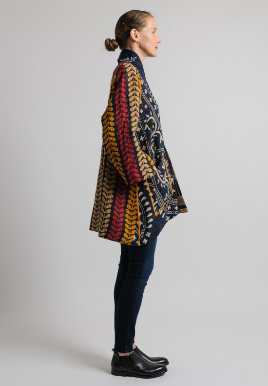 Mieko Mintz Reversible A-Line Jacket in Navy/Cream	