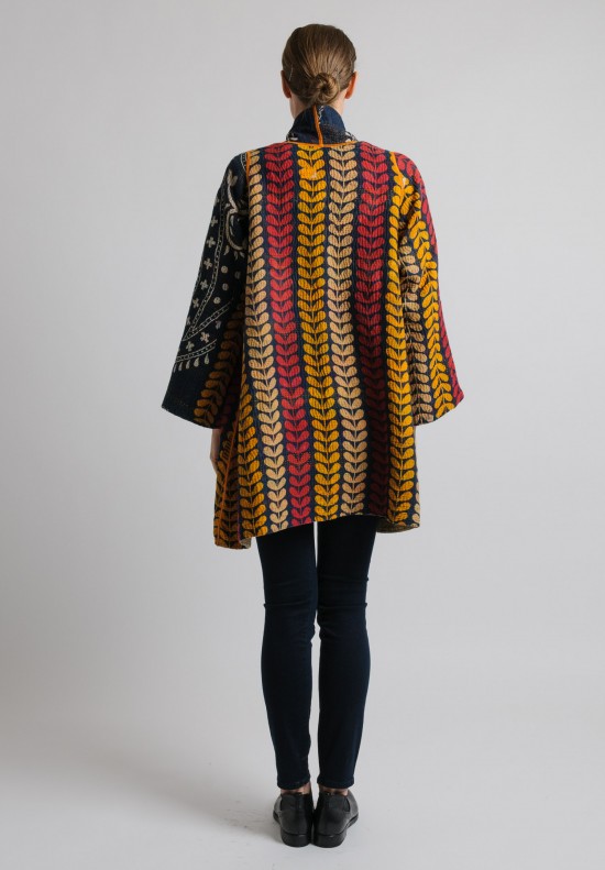 Mieko Mintz Reversible A-Line Jacket in Navy/Cream	