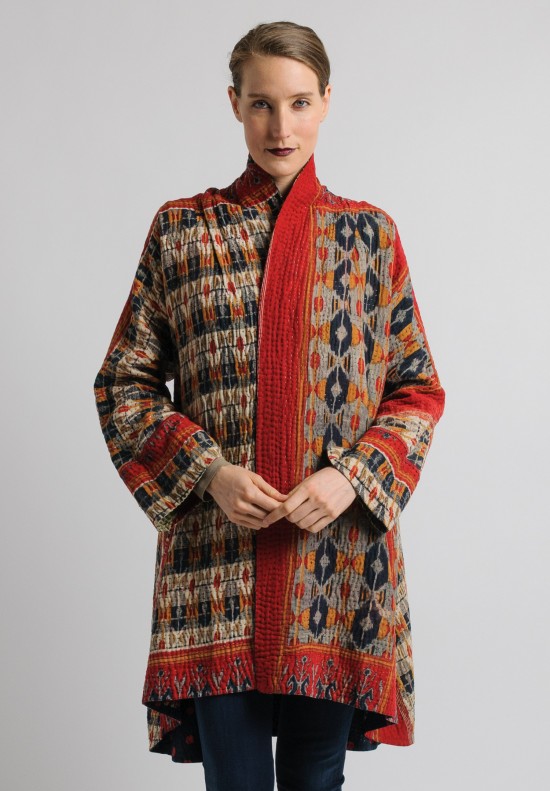 Mieko Mintz Reversible Long Kimono Jacket in Navy/Red | Santa Fe Dry ...