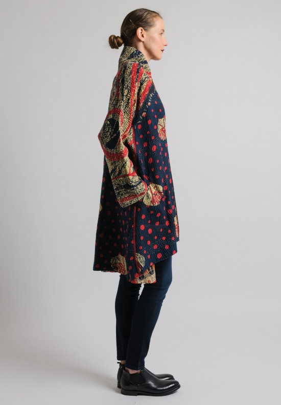 Mieko Mintz Reversible Long Kimono Jacket in Navy/Red | Santa Fe Dry ...