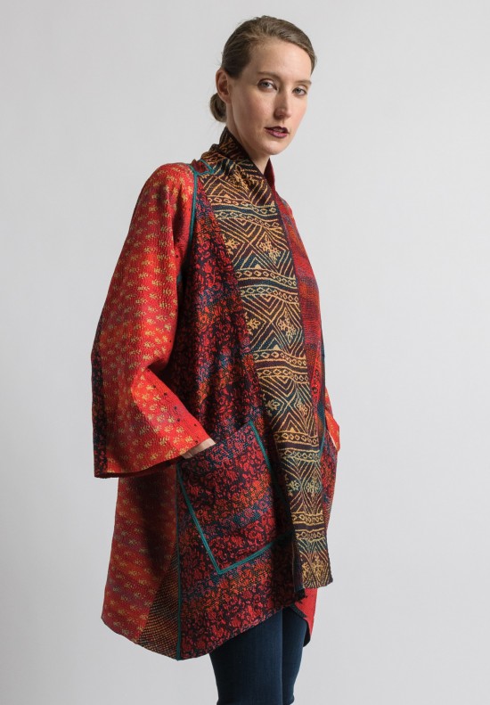 Mieko Mintz Reversible Silk Ombre A-Line Jacket in Red | Santa Fe Dry ...