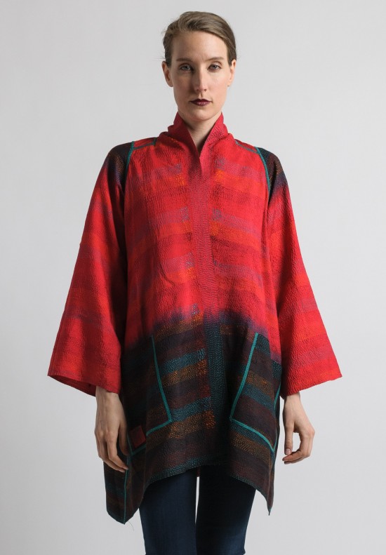 Mieko Mintz Reversible Silk Ombre A-Line Jacket in Red | Santa Fe Dry ...