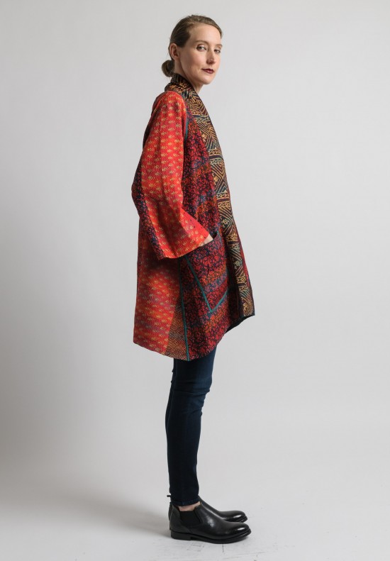 Mieko Mintz Reversible Silk Ombre A-Line Jacket in Red | Santa Fe Dry ...