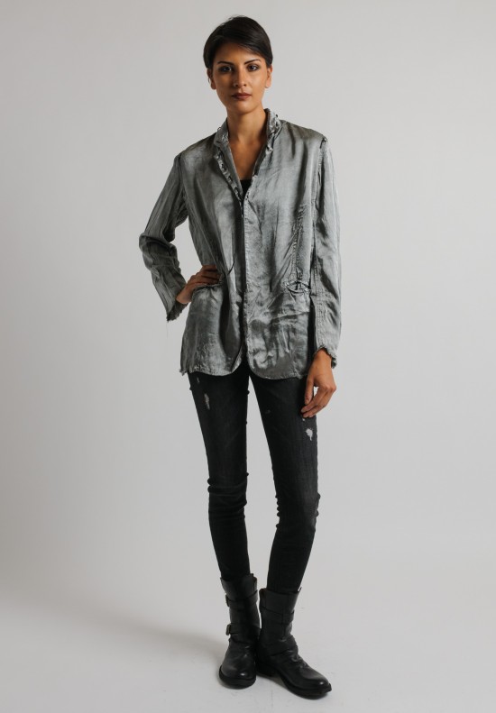 Jaga Notched Lapel Jacket in Silver	