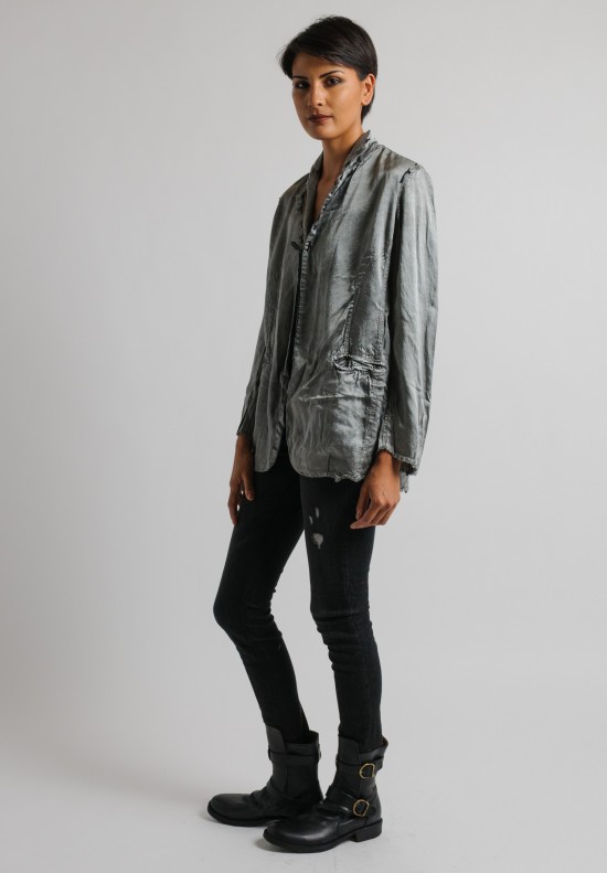 Jaga Notched Lapel Jacket in Silver	