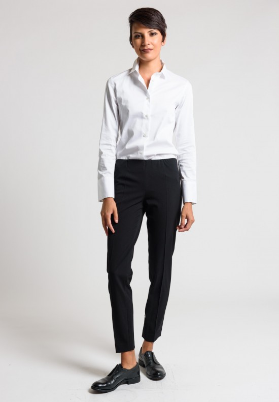 Brunello Cucinelli Pull-On Fitted Pants in Black	