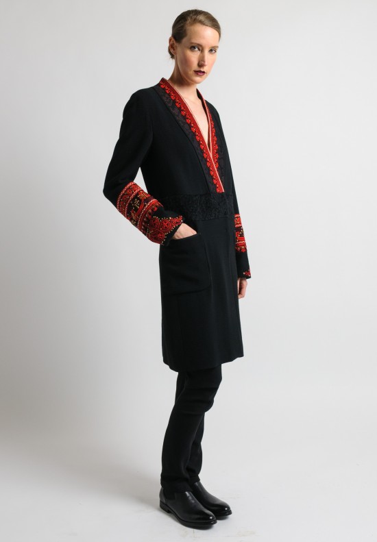 Etro Embroidered & Beaded Jacket in Black	