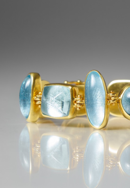 Margoni 12 Stone Aquamarine Bracelet	