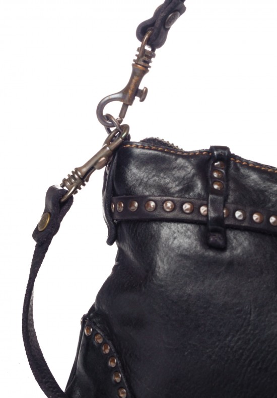 	Campomaggi Small Belted Cross-Body Bag in Black