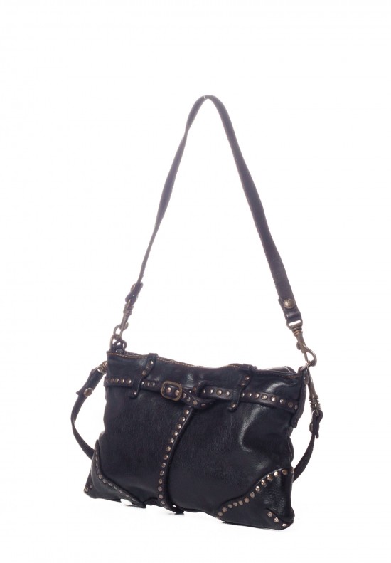 	Campomaggi Small Belted Cross-Body Bag in Black