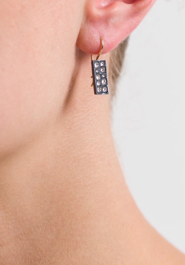TAP by Todd Pownell Small Concave Rectangular Earrings	