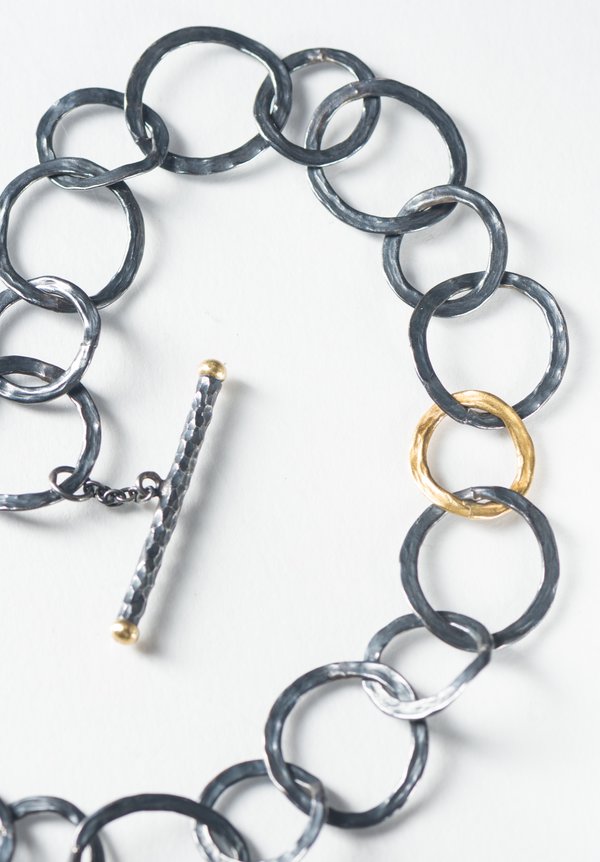 Lika Behar 24K, Oxi. Silver 21in Bubble Chain Necklace	