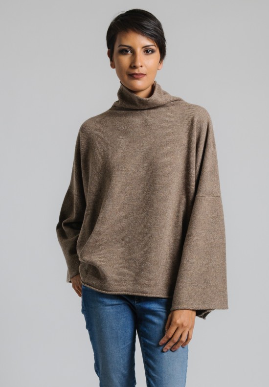 Hania Cashmere Funnel Neck Sweater in Otterferry	