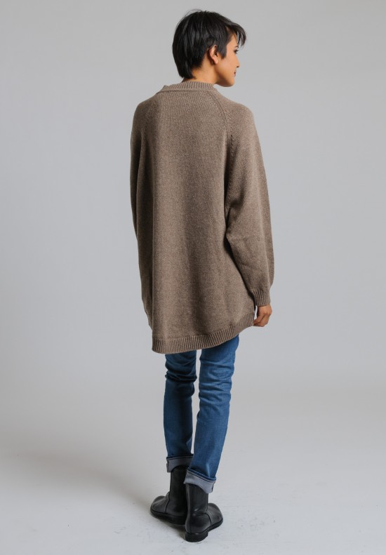 Hania Cashmere Thick Crew Neck Sweater in Otterferry