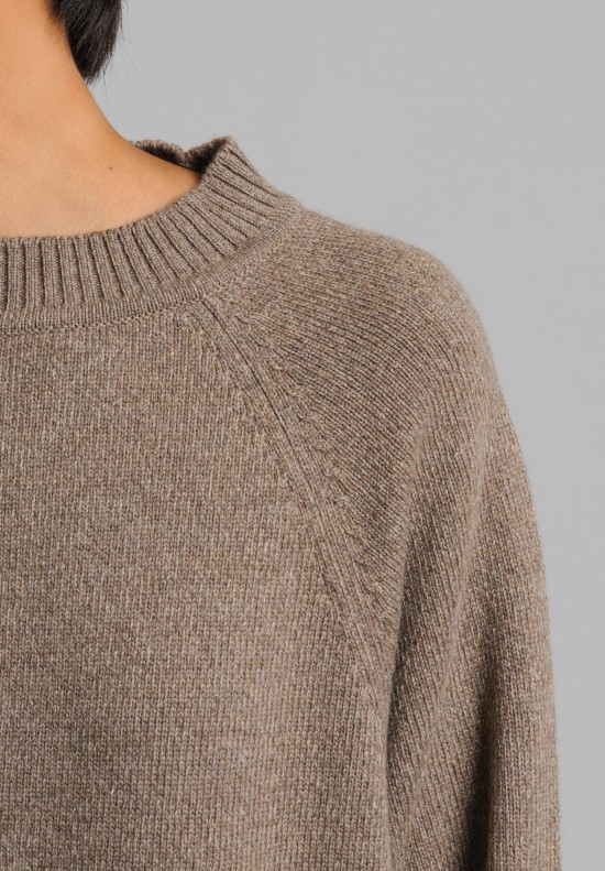 Hania Cashmere Thick Crew Neck Sweater in Otterferry