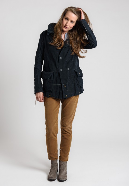 Greg Lauren Black Tent DB Artist Coat in Black	