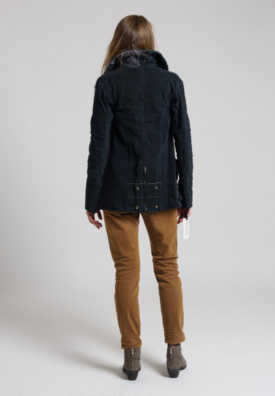 Greg Lauren Black Tent DB Artist Coat in Black | Santa Fe Dry