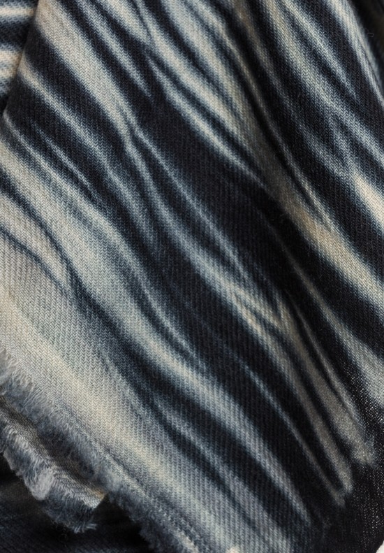 Denis Colomb Zebra Tie Dye Stole in Cream/Black
