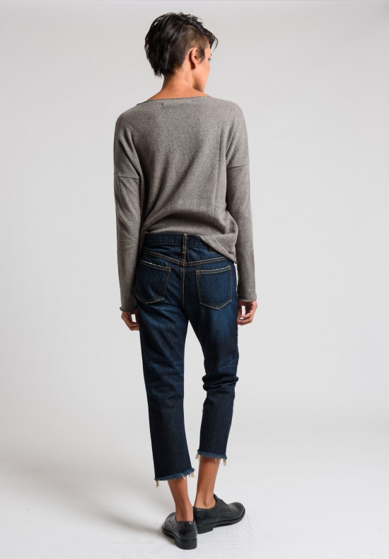 Artisan De Luxe Vic Standard Jeans with Distressed Details in Dark Washed	